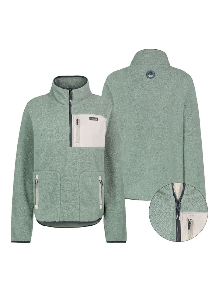 Sublevel Bluza polarowa w kolorze zielono-beżowym rozmiar: XL