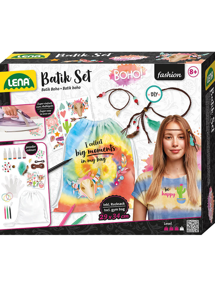 LENA Zestaw kreatywny "Batik Boho" - 8+ rozmiar: onesize