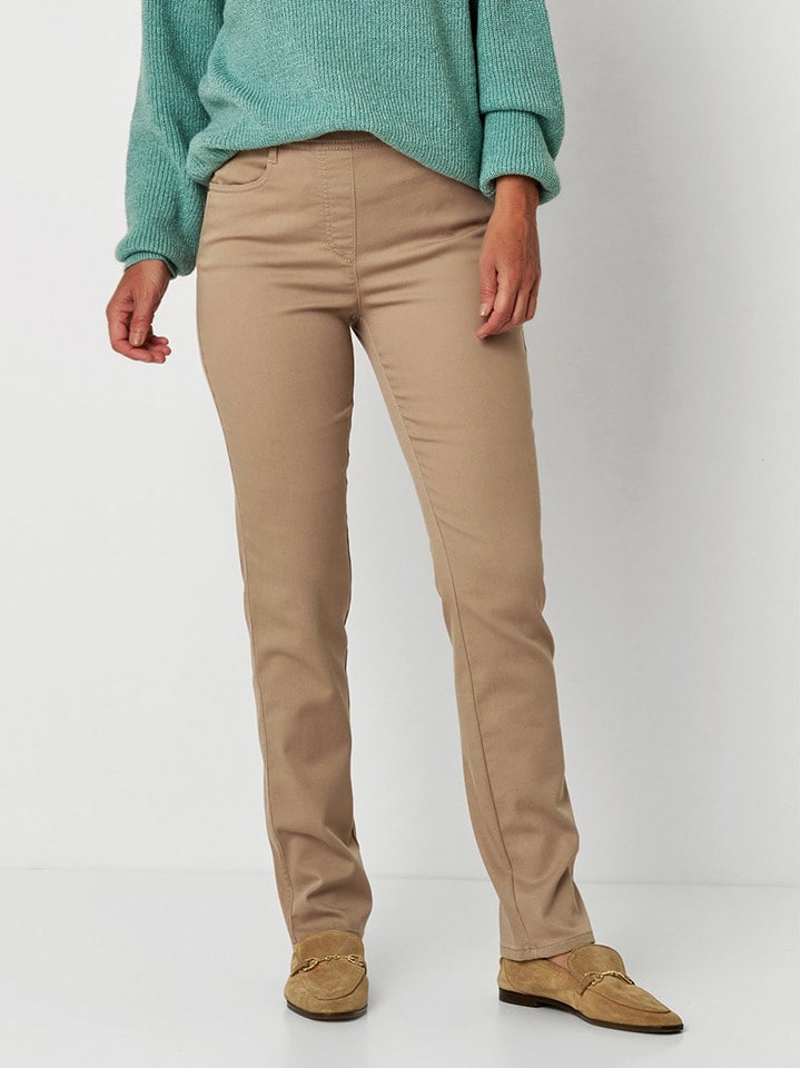 Rosner Spodnie "Alice" w kolorze beżowym rozmiar: 40