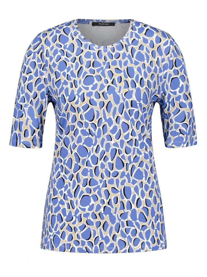 TAIFUN Koszulka w kolorze niebiesko-beżowym rozmiar: 36