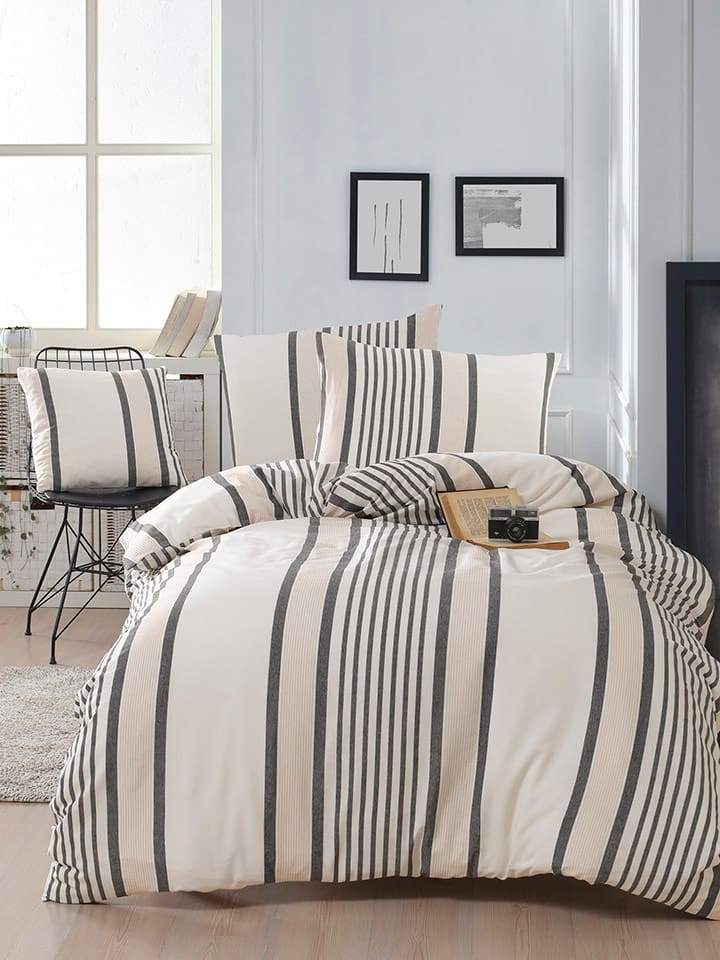 Elizabed Komplet pościeli w kolorze kremowym rozmiar: 140x200 cm