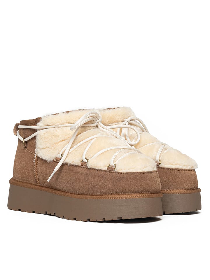 Gooce Skórzane botki "Willem" w kolorze jasnobrązowym rozmiar: 40