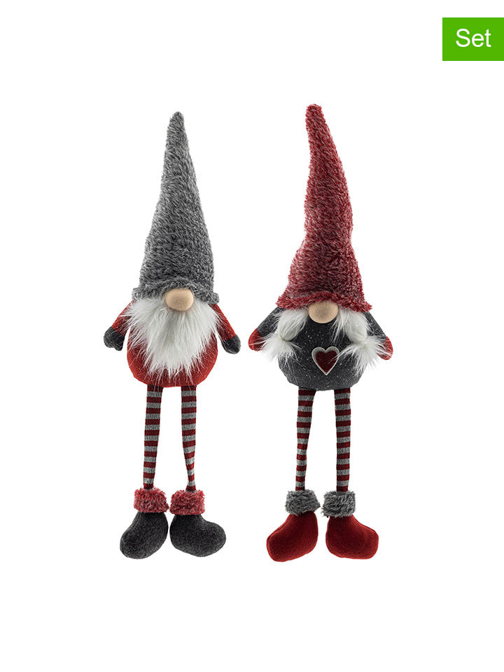 Hollybell Dekoracje (2 szt.) w kolorze szaro-czerwonym - 9 x 17 x 60 cm rozmiar: onesize