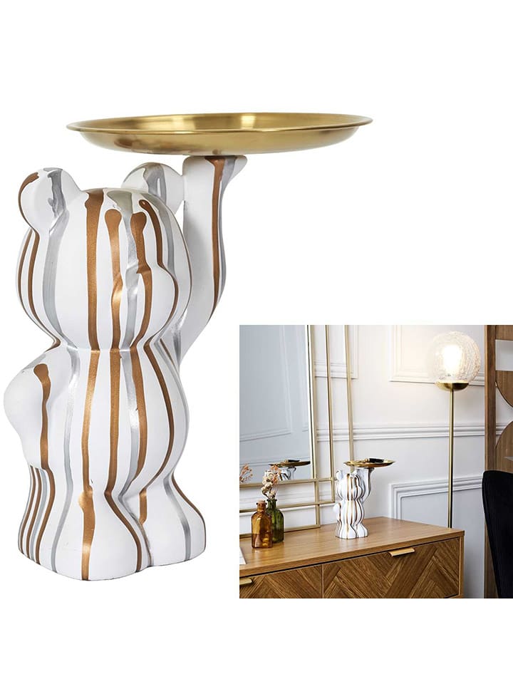 The Concept Factory Figurka dekoracyjna w kolorze złoto-białym - wys. 19 cm rozmiar: onesize