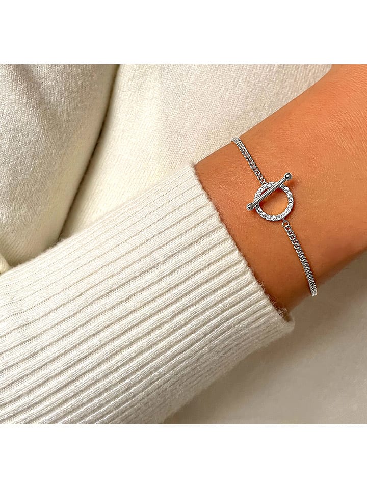 Eclat d'Argent Srebrna bransoletka z cyrkoniami rozmiar: onesize