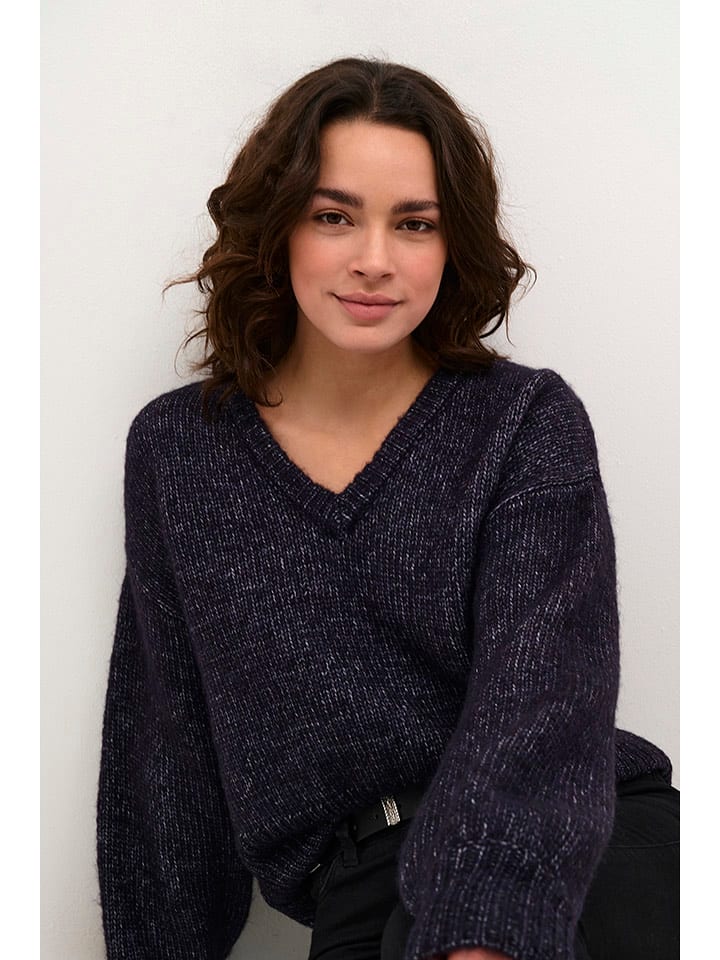 Kaffe Sweter w kolorze granatowym rozmiar: XL