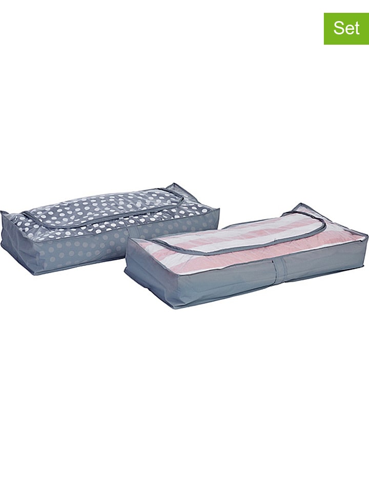 STORE IT Pudełka (2 szt.) w kolorze szarym pod łóżko - 90 x 16 x 45 cm rozmiar: onesize