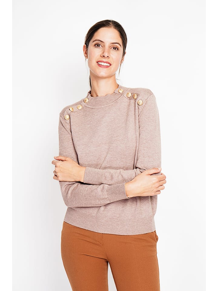 ASSUILI Sweter w kolorze beżowym rozmiar: 38