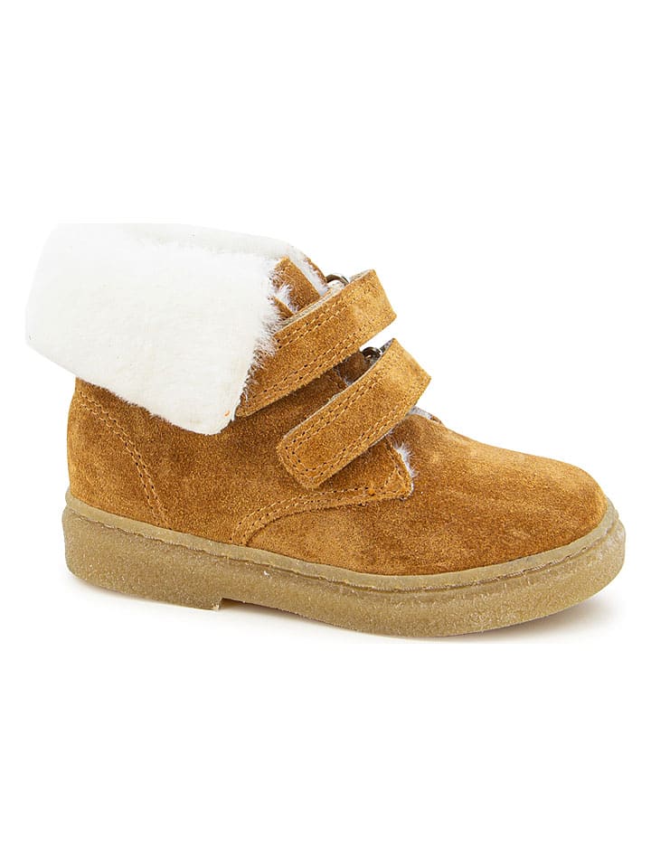 Pom D'api Skórzane botki zimowe w kolorze jasnobrązowym rozmiar: 29