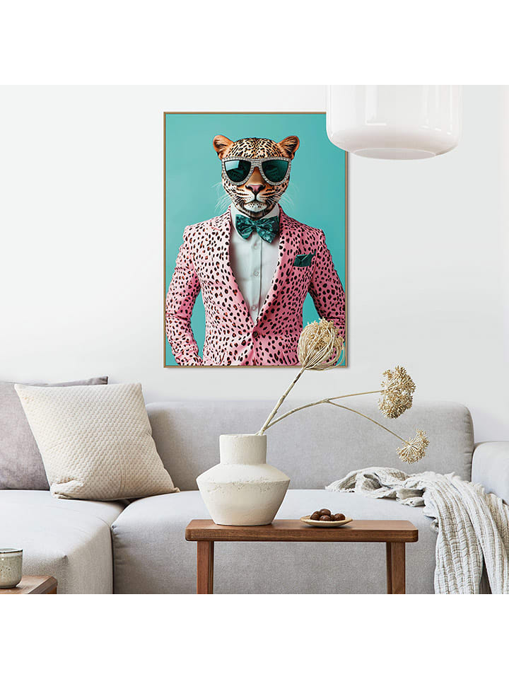 Orangewallz Druk artystyczny "Savage Chic" w ramce rozmiar: 50x70 cm