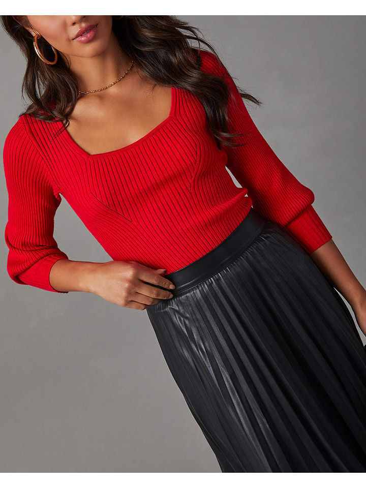 Milan Kiss Sweter w kolorze czerwonym rozmiar: XL