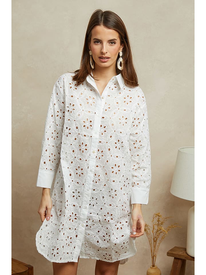 Plume Sukienka "Louis" w kolorze białym rozmiar: M