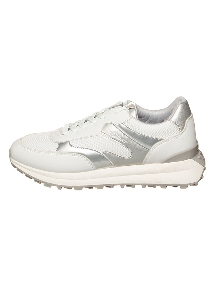 s.Oliver Sneakersy w kolorze biało-srebrnym rozmiar: 40
