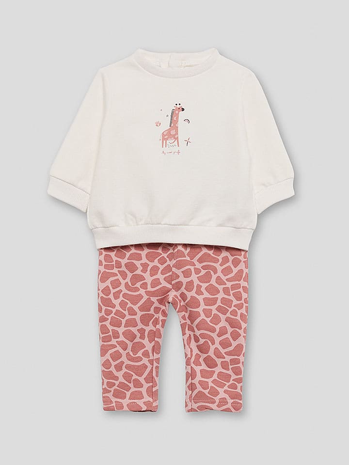 Street MONKEY 2-częściowy zestaw w kolorze kremowo-jasnoróżowym rozmiar: 68