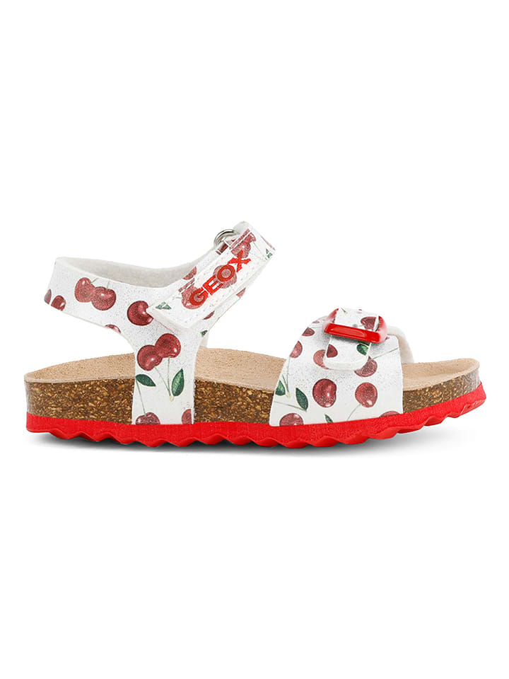 Geox Sandały "Chalki" w kolorze biało-czerwonym rozmiar: 27
