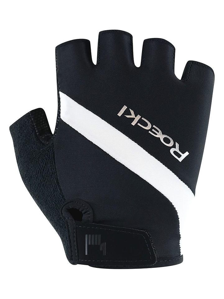 Roeckl SPORTS Rękawiczki kolarskie "Holmec" w kolorze czarno-białym rozmiar: 7,5