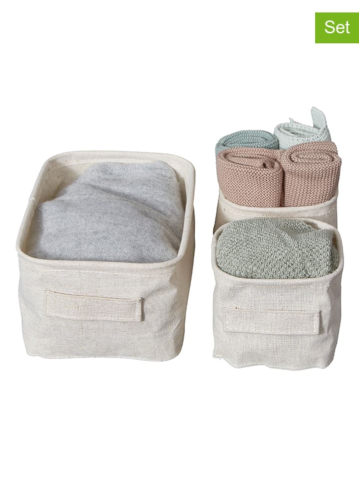 STORE IT Kosze (3 szt.) w kolorze kremowym rozmiar: onesize