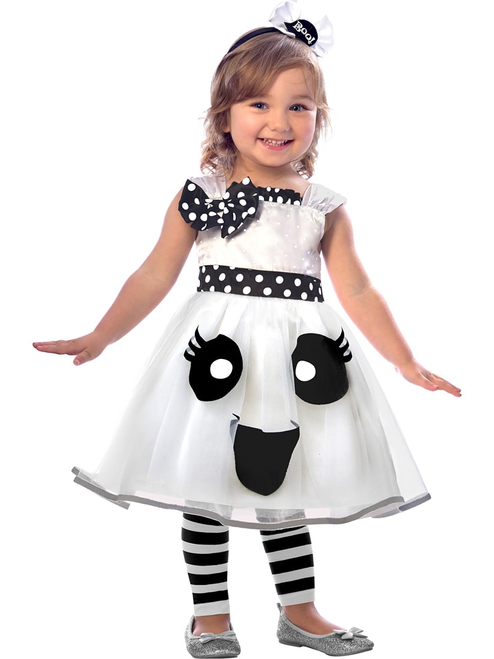 amscan 3-częściowy kostium "Geist" w kolorze biało-czarnym rozmiar: 98/104