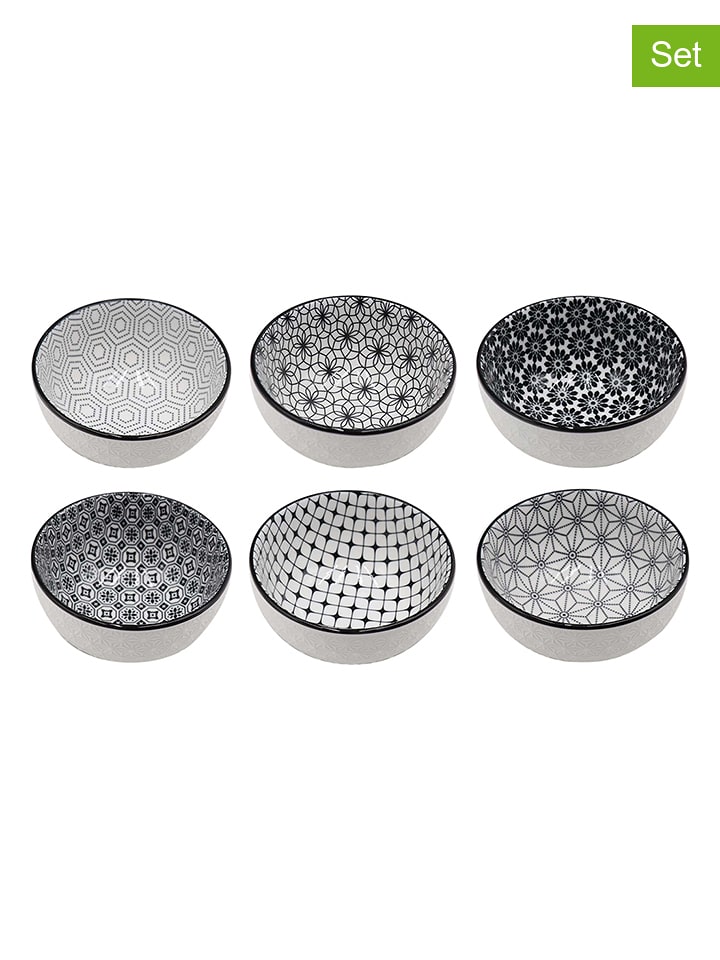 Ard'time Miski (6 szt.) "Komae" w kolorze biało-czarnym - 580 ml rozmiar: onesize