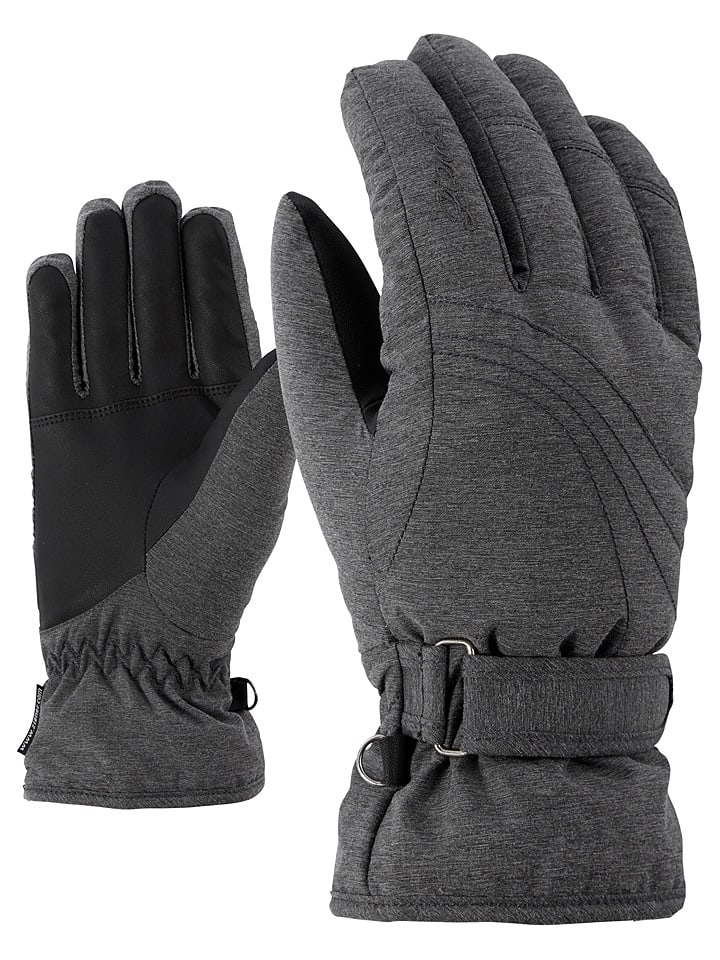 Ziener Rękawiczki narciarskie "Konny" w kolorze szarym rozmiar: 8,5