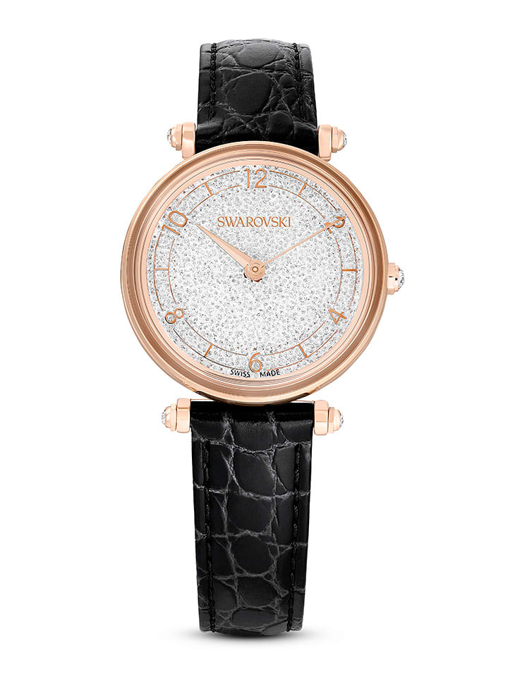 Swarovski Zegarek kwarcowy w kolorze różowozłoto-czarno-białym rozmiar: onesize