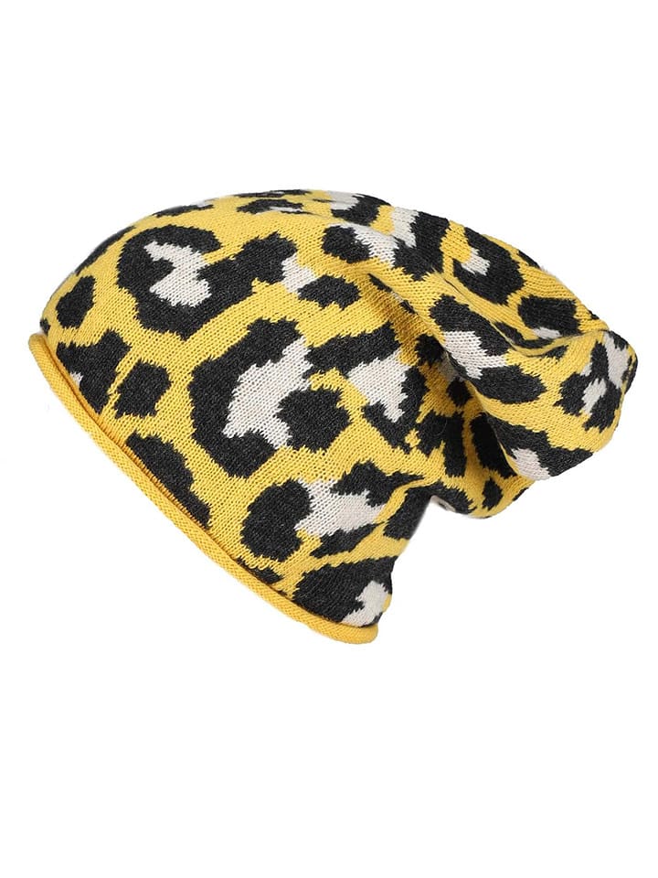 Zwillingsherz Czapka beanie w kolorze żółtym rozmiar: onesize