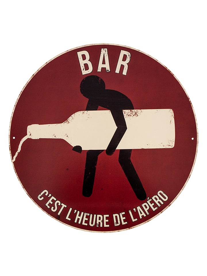 Anticline Dekoracyjny szyld w kolorze czerwonym - Ø 40 cm rozmiar: onesize