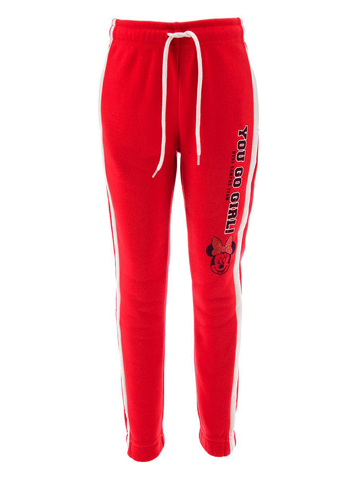 Disney Minnie Mouse Spodnie dresowe "Minnie" w kolorze czerwonym rozmiar: 128