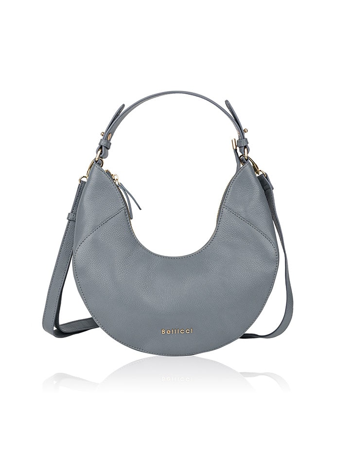 Bellicci Skórzana torebka "Cardonna" w kolorze błękitnym - 24 x 15 x 7 cm rozmiar: onesize