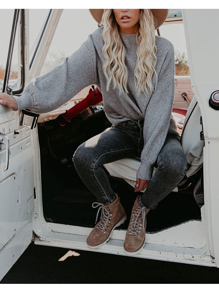 Milan Kiss Sweter w kolorze szarym rozmiar: M