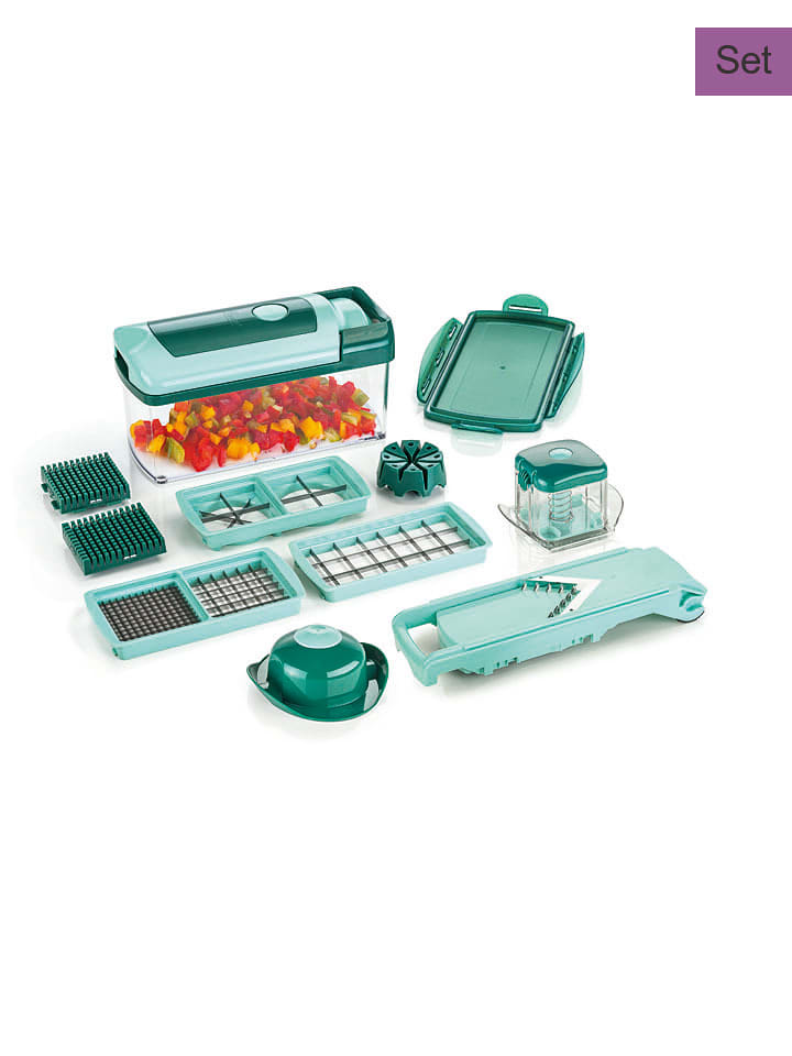 Genius 13-częściowy zestaw "Nicer Dicer Fusion" w kolorze miętowym rozmiar: onesize