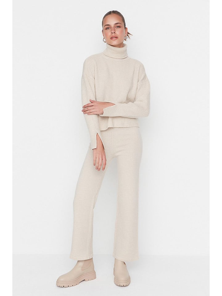 trendyol 2-częściowy zestaw w kolorze beżowym rozmiar: S