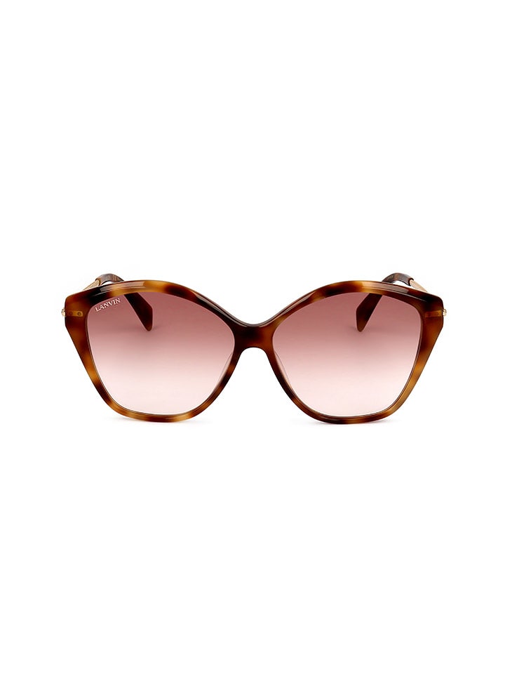 Lanvin Damskie okulary przeciwsłoneczne w kolorze złoto-jasnobrązowo-jasnoróżowym rozmiar: 59