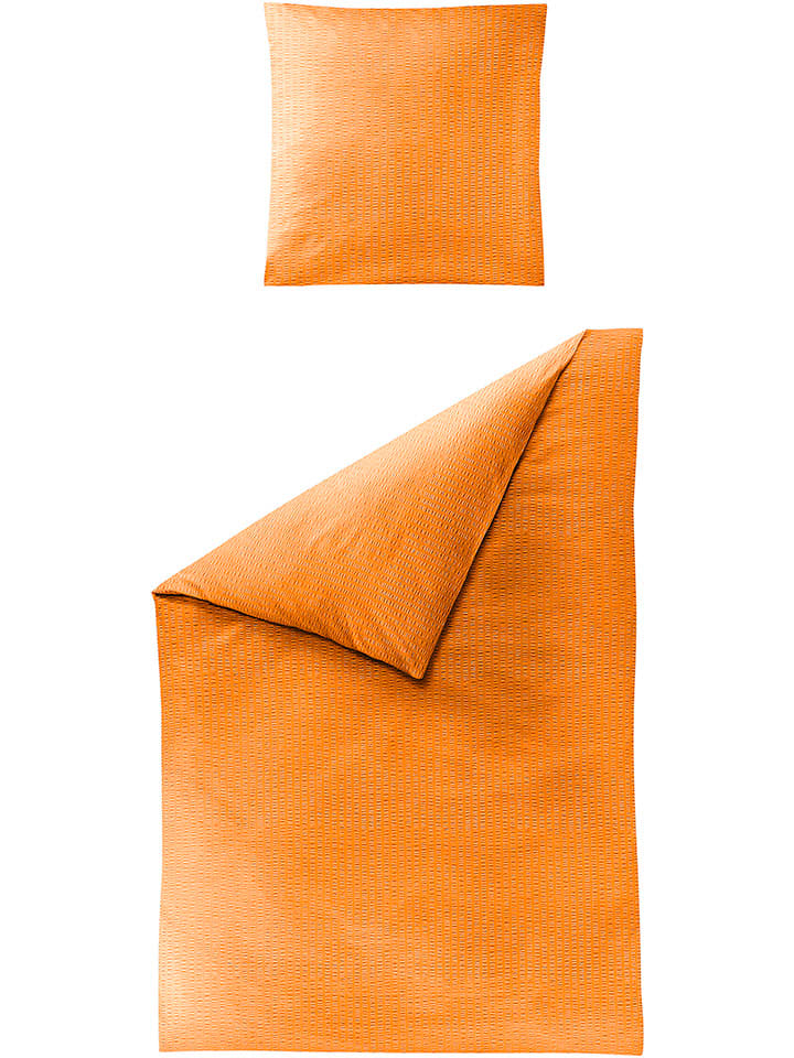 Bierbaum Komplet pościeli w kolorze pomarańczowym z kory rozmiar: 135x200 cm