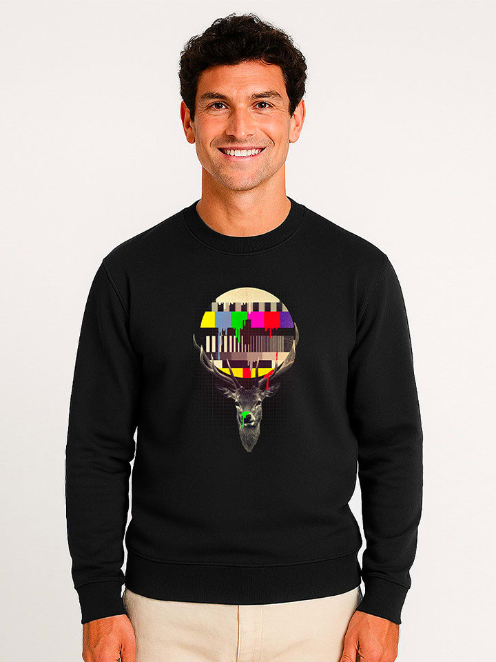 WOOOP Bluza "No signal" w kolorze czarnym ze wzorem rozmiar: XXL