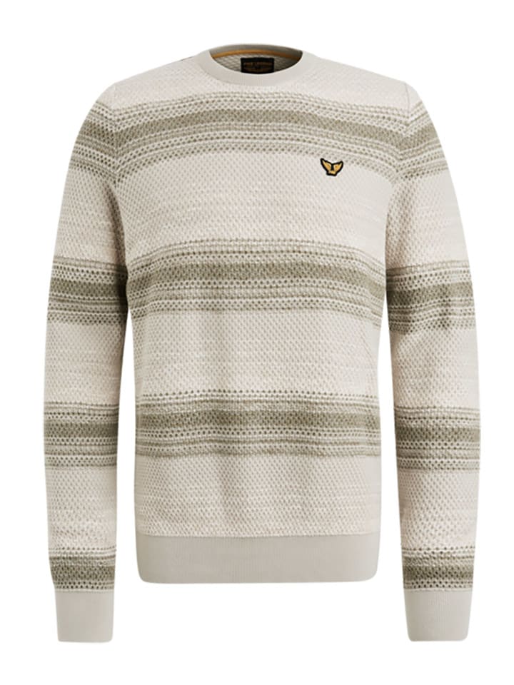 PME Legend Sweter w kolorze kremowo-szarobrązowym rozmiar: L