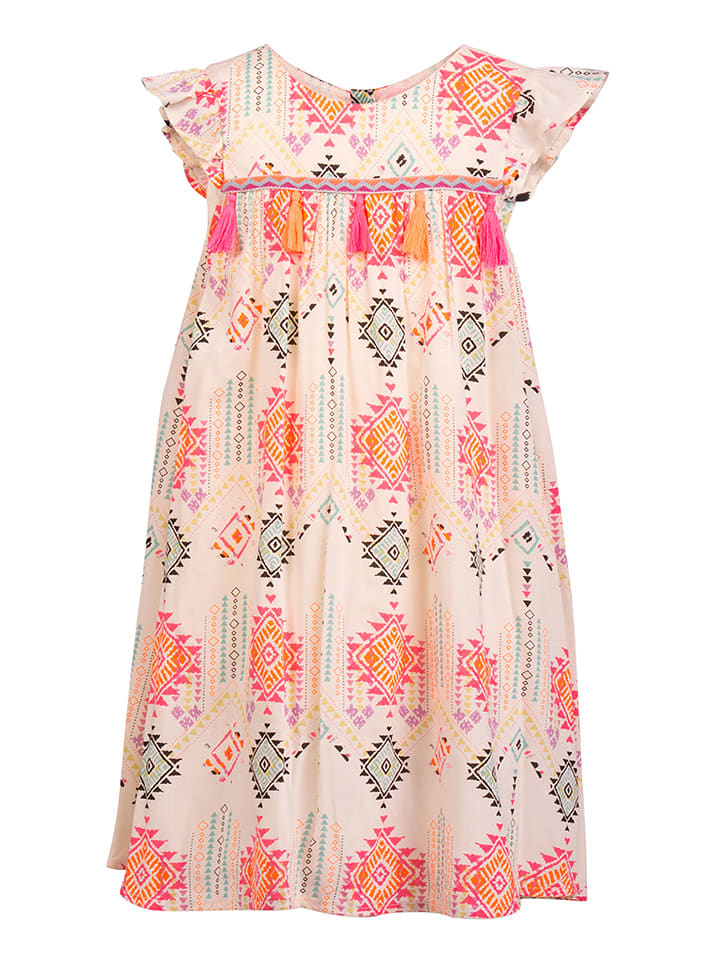 happy girls by Eisend Sukienka w kolorze kremowym ze wzorem rozmiar: 116