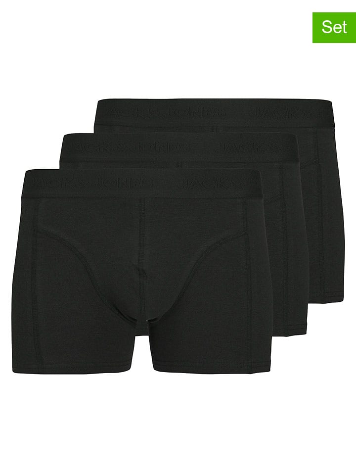 Jack & Jones Bokserki (3 pary) "Jacordinary" w kolorze czarnym rozmiar: L