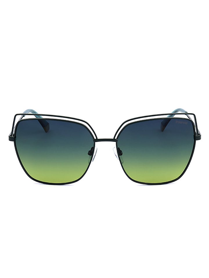 Polaroid Damskie okulary przeciwsłoneczne w kolorze zielono-niebieskim rozmiar: 59