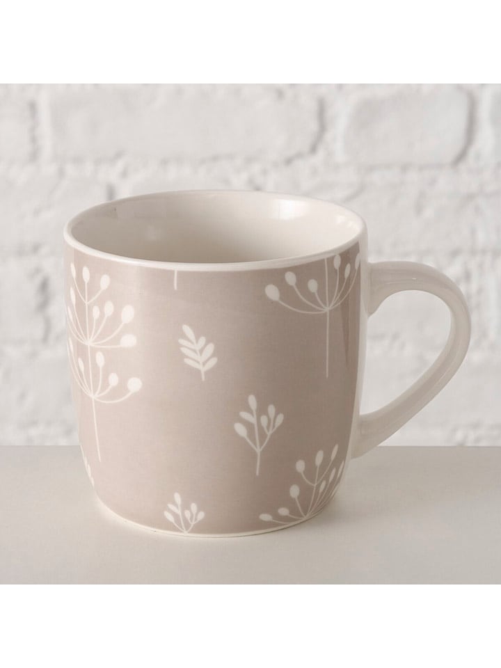 Boltze Kubek jumbo "Farah" w kolorze beżowym - 400 ml rozmiar: onesize