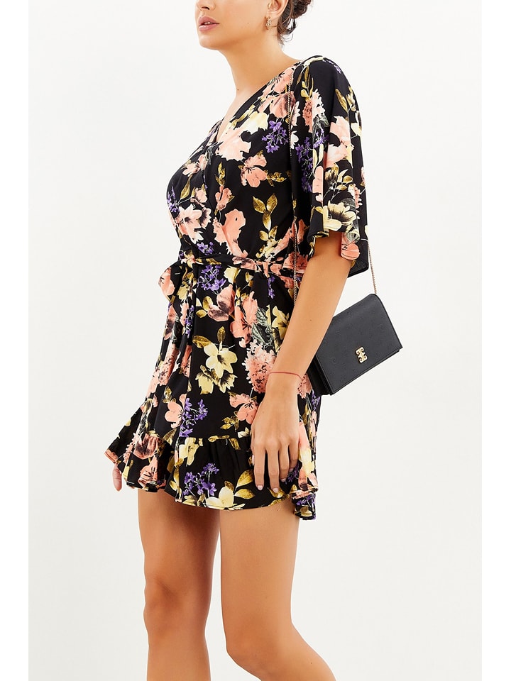 Milan Kiss Sukienka w kolorze czarno-jasnoróżowym rozmiar: L