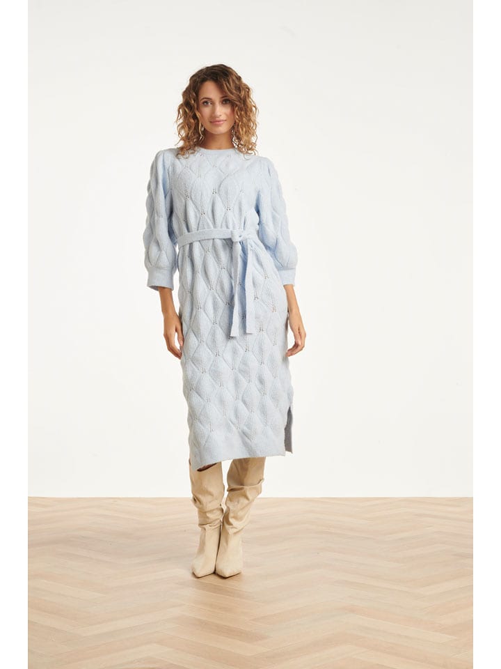 Smashed Lemon Sukienka dzianinowa w kolorze błękitnym rozmiar: XS