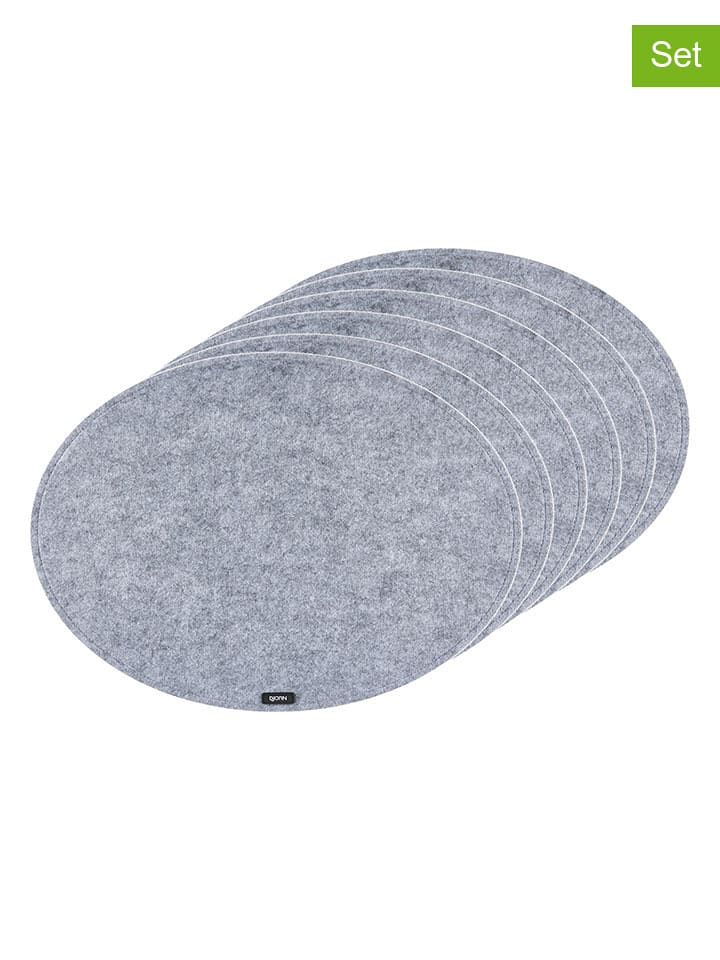 Björn Podkładki (6 szt.) w kolorze szarym - 45 x 33 cm rozmiar: onesize