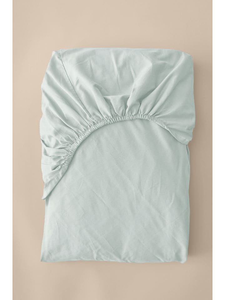 Ellos Home Prześcieradło "Heaven" w kolorze błękitnym na gumce rozmiar: 90x200 cm