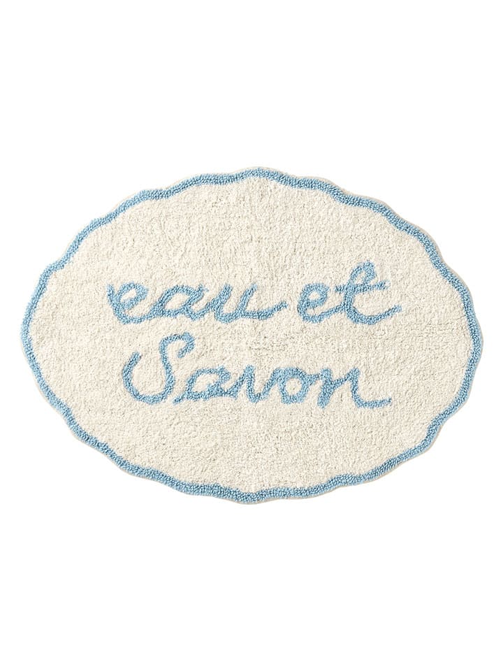 Ellos Home Dywanik łazienkowy "Savon" w kolorze kremowo-błękitnym rozmiar: 60x80 cm