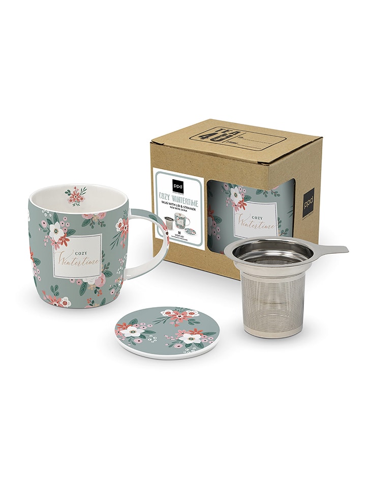 ppd Kubek w kolorze miętowo-jasnoróżowym do herbaty - 350 ml rozmiar: onesize