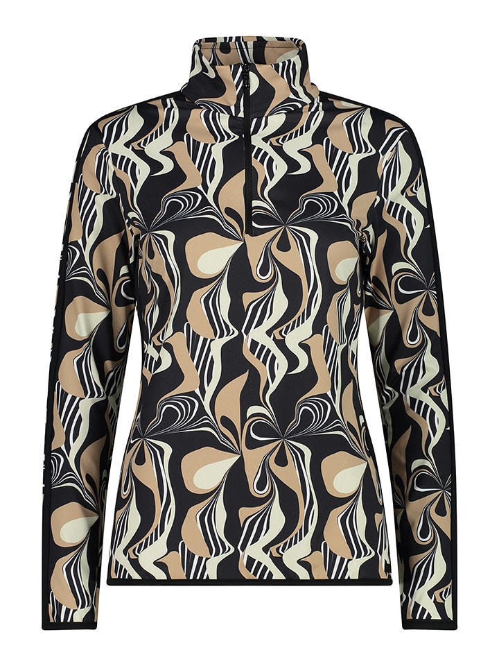 CMP Koszulka funkcyjna w kolorze czarno-beżowym rozmiar: 38