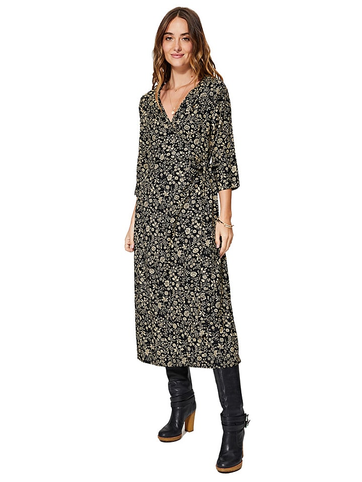 Aller Simplement Sukienka w kolorze beżowo-czarnym rozmiar: 38/40