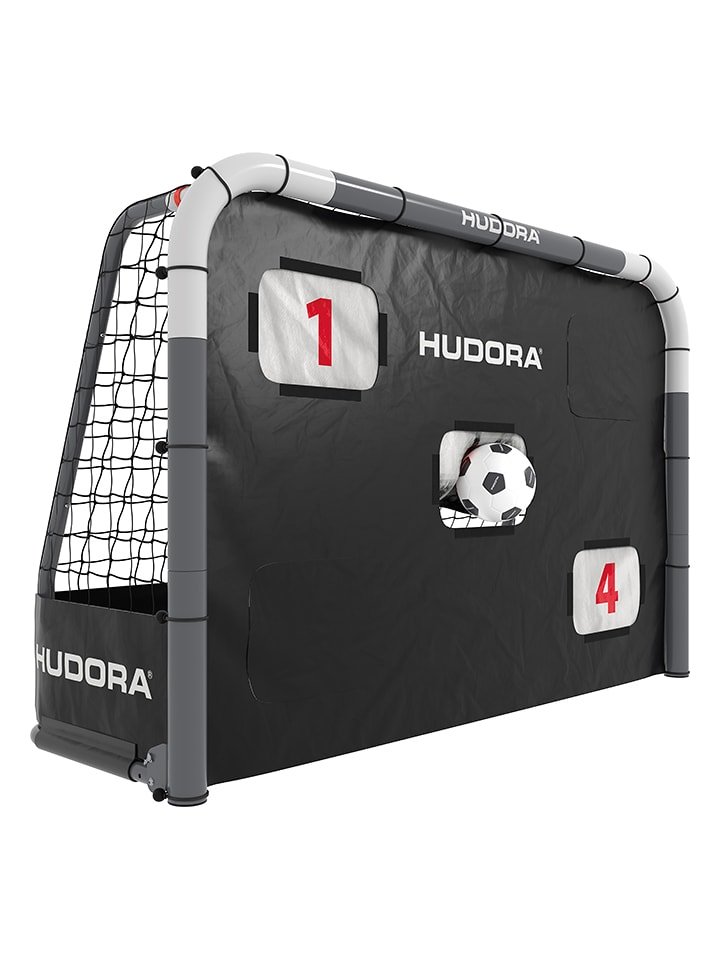 Hudora Bramka do piłki nożnej "RoCo" w kolorze czarnym ze ścianką - 6+ rozmiar: onesize