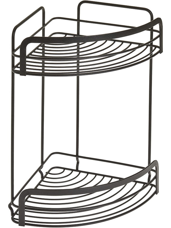 metaltex Regał narożny "Origin" w kolorze czarnym - 20 x 30 x 20 cm rozmiar: onesize
